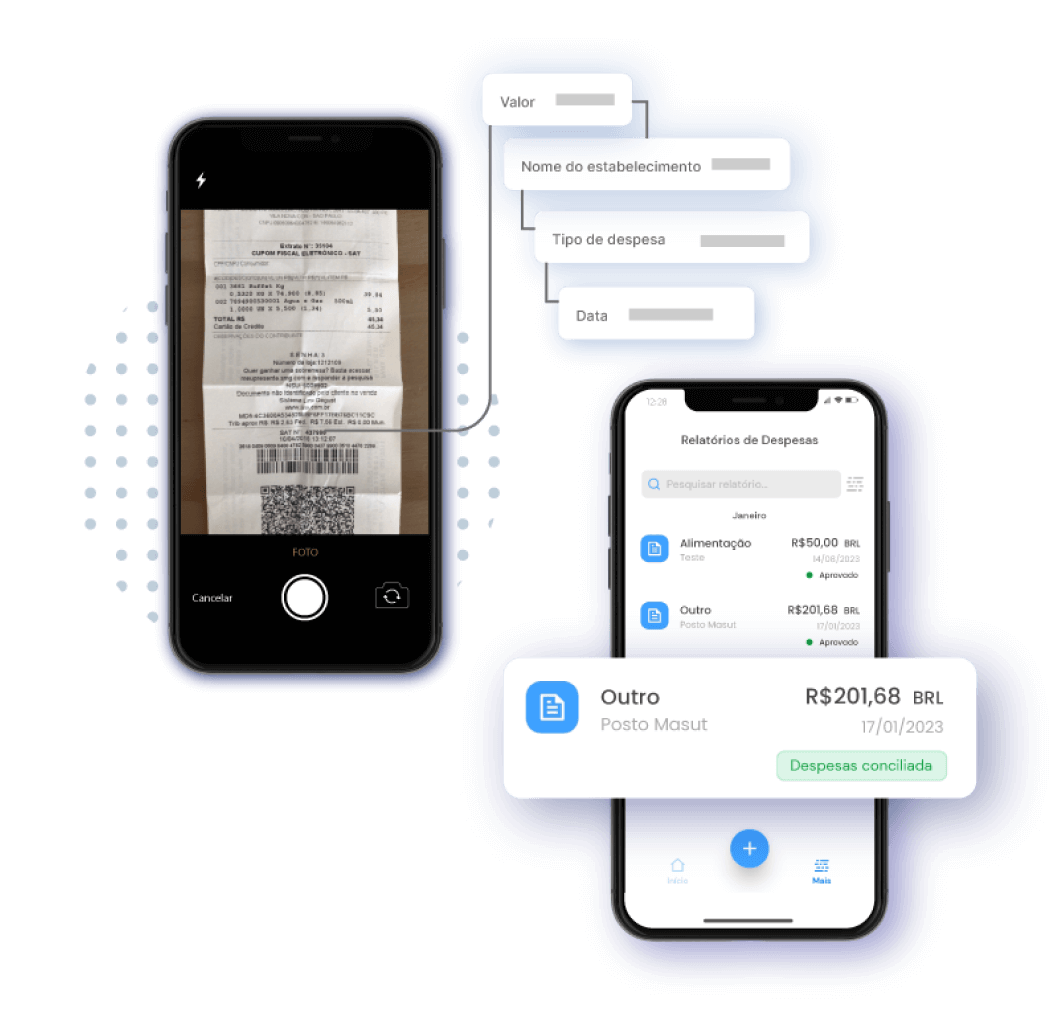 app mobile com item em destaque