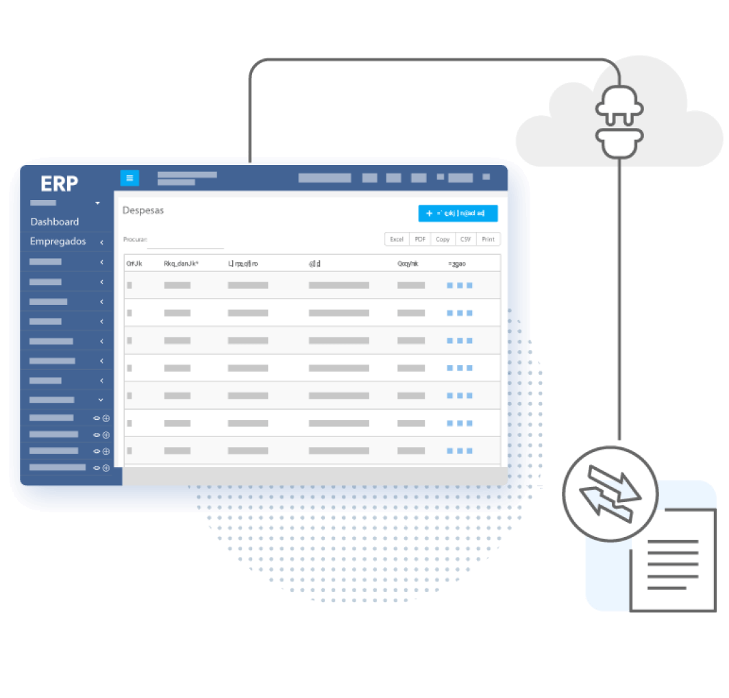 Dashboard integrações com API VExpenses